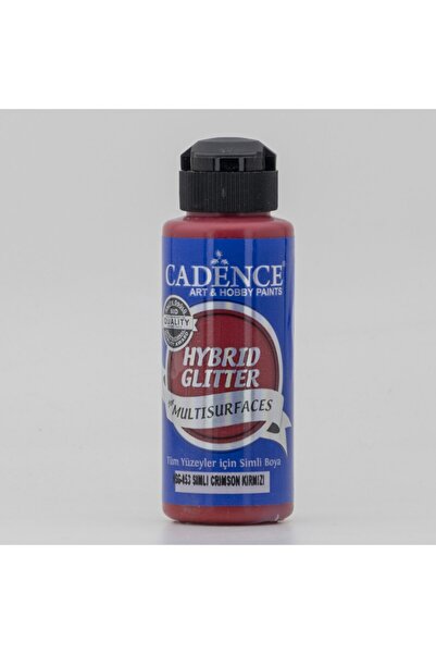 Cadence Boya Simli Gümüş Crimson Kırmızı Hybrid Glitter Multisurface Akrilik ...