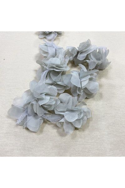 Aker Hediyelik Γκρι λέιζερ τριαντάφυλλο 1m Laser Cut Rose Στολίδι Υλικό Συσκευασίας 12 τμχ Ύφασμα Οργάντζα Τεχνητά Λουλούδια