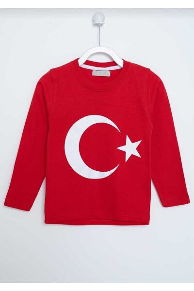 FERRY BUTİK Μπλουζάκι Unisex Moon Yearback Τουρκική σημαία