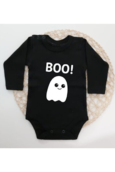 Halloween Cadılar Bayramı Bebek Zıbın Beyaz Zıbın Balkabağı Baskılı Zıbın Canavar Boo Baskılı Zıbın