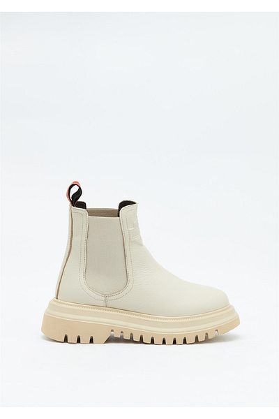 Harley Davidson Harley-Davidson Beige Leather Women's Boots - Mourır Model