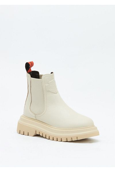 Harley Davidson Harley-Davidson Beige Leather Women's Boots - Mourır Model