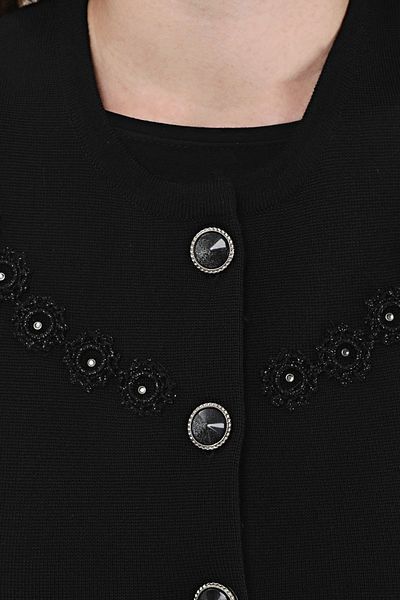 Laden Knitwear Steel Knitted Beaded Handcrafted Crocheted Thick Winter Mother Vest