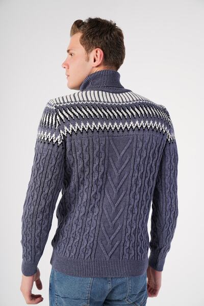 Trist Star Ανδρικό πουλόβερ με ζιβάγκο Airman Melange Trist-5276