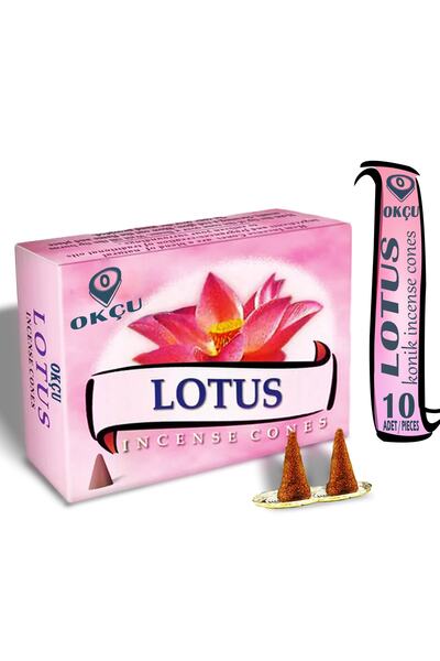 Okçu Hem Lotus Konik Tütsü 10 Adet / Pieces Geri Akışlı Değildir