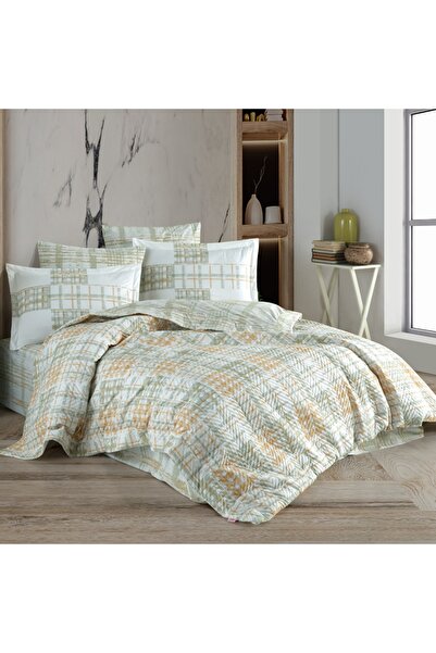 Hobby Escale Green - طقم غطاء لحاف مبطن مزدوج