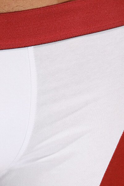 darkzone Boxeri albi cu dungi laterale galbene și roșii