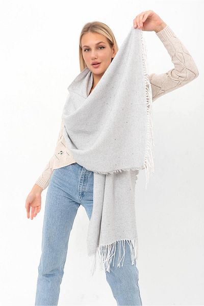 Saria Moda Soft Textured Tassel Shawl with Thick Shoulders