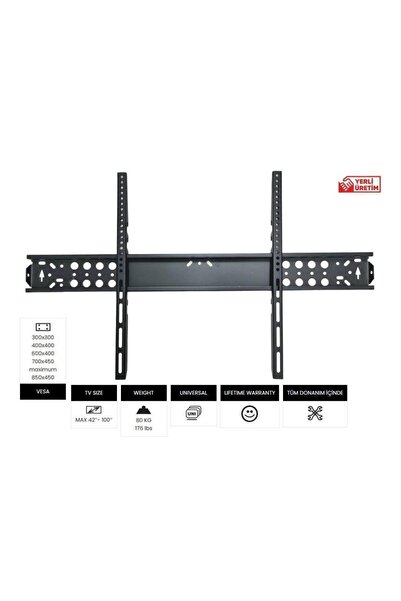 VONTECH Vt-100s 65'' 165ekran Sabit Lcd-led Tv Askı Aparatı