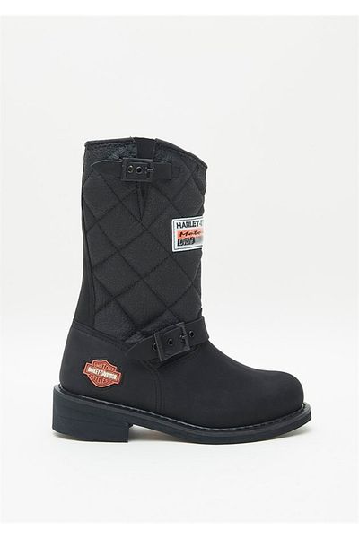 Harley Davidson Γυναικείες μαύρες δερμάτινες μπότες Locania Nubuck