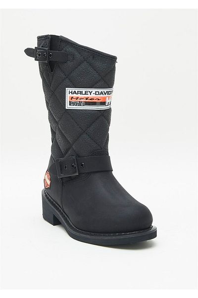 Harley Davidson Γυναικείες μαύρες δερμάτινες μπότες Locania Nubuck