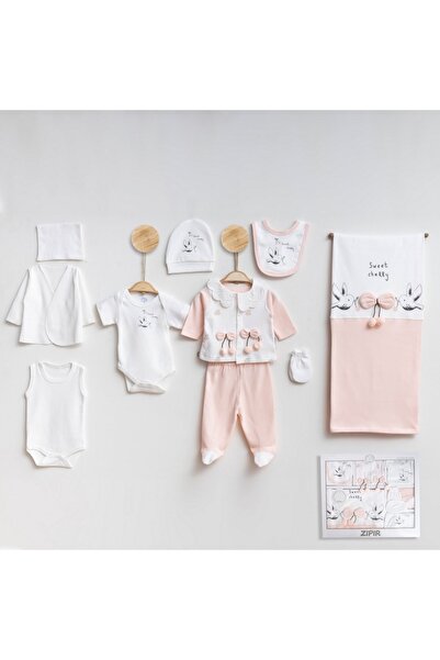 Zıpır Baby Zıpır Bebe Cherry مجموعة خروج من مستشفى الأطفال مكونة من 10 قطع 564r