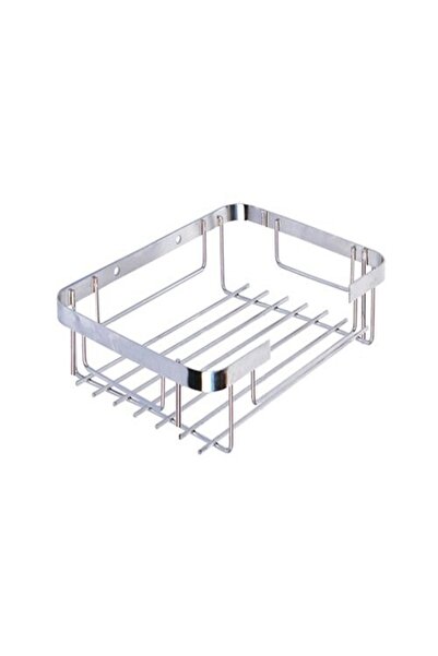 Prestij Paslanmaz Kare 304 Kalite Şampuanlık Tekli 22x15 Cm