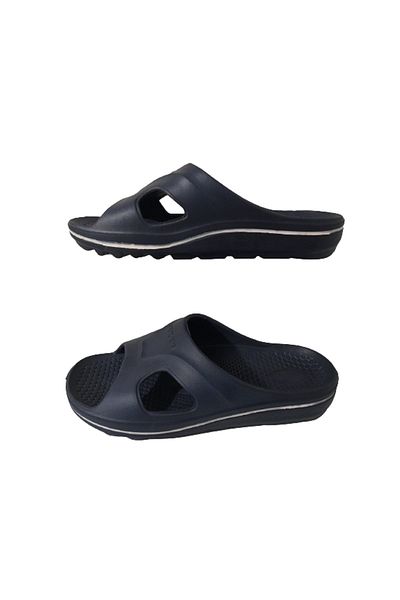 GEZER Unisex Navy Blue-white Striped Bathroom Balcony Beach-sea-pool Daily Slippers