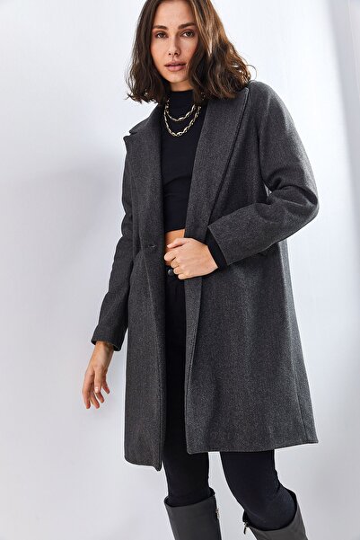 Bianco Lucci Dámský kabát do kapsy na jeden knoflík