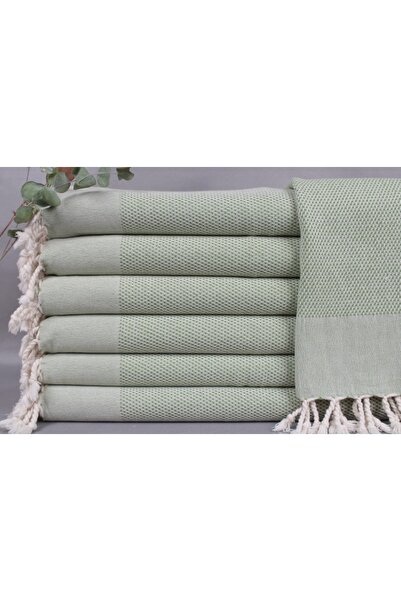 Kayra Export Peştemal Haki Yeşil Kurulama Bezi Küçük Boy 60x110 Cm Pamuk Peşt...