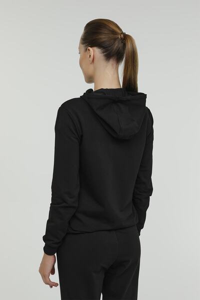 Kinetix W-sn85 Basıc Full Zıp Hoo Siyah Kadın Eşofman Üstü