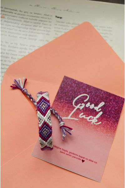 Bidüğüm Unisex 'good Luck' Woven Bracelet - Adjustable Handmade and Lasting Colors