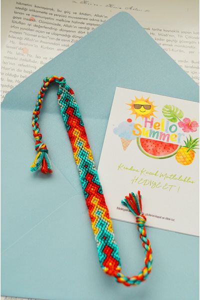 Bidüğüm Ayşe Lady Model: Handmade Colorful Friend Bracelet, Lasting Colors