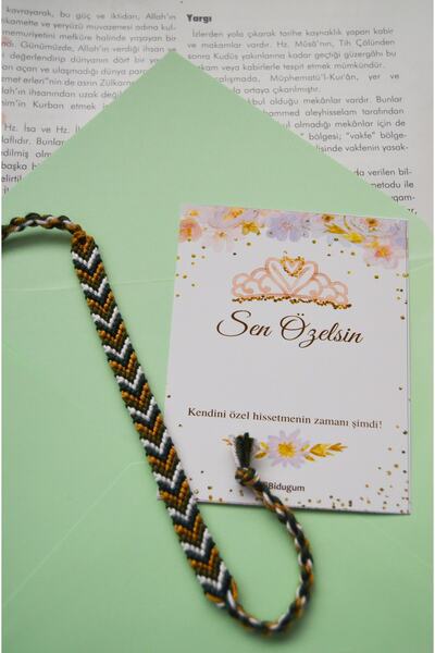 Bidüğüm Unisex Üçgen Model Arkadaş Bilekliği - Solmaz Kalıcı Renkler