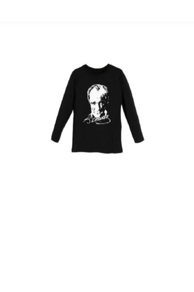 Genel Markalar Atatürk Uzun Kollu Penye Süper Kaliteli 23 Nisan 29 Ekim Atatürk Uzun Kol Tişört