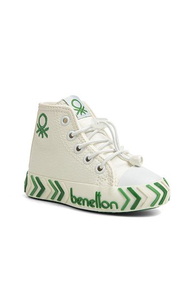 Benetton ® |   Bn-30813- 3394 Alb Verde- Pantofi sport pentru copii