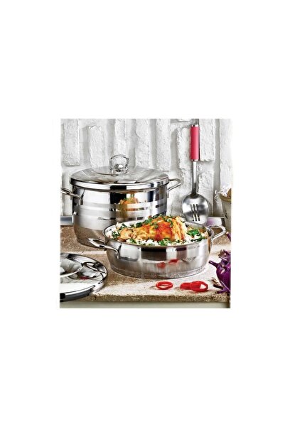 SAFINOX Çelik Karnıyarık Basık Tencere 24 Cm