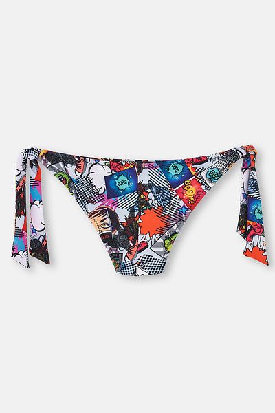 Dagi Orangefarbene Bikinihose mit Schnürung