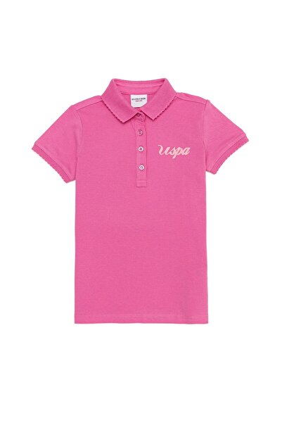 U.S. Polo Assn. Kız Çocuk Pembe T-shirt Basic