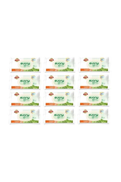 Evony مناديل مبللة للتنظيف الصحي 12 عبوة مع غطاء