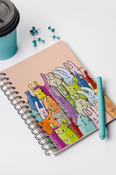 Apeirona | Limitless Art دفتر التحضير للامتحان | تصميم خاص | متتبع النجاح ومدرب الامتحانات | سلسلة القطط العلكة