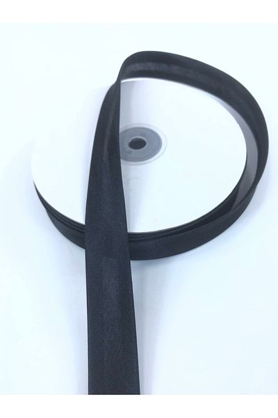 Hobigram Μαύρο Satin Biye 2 cm 1 Meter – Ειδικό Σχέδιο, Αξεσουάρ, Ποιοτική Παραγωγή, Εντυπωσιακό Στυλ – Κορδέλα