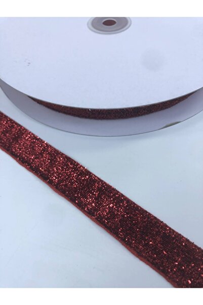 Hobigram Red Glitter Velvet Ribbon 2 cm Price Is for 1 Meter – Ribbon, Stylish Design, Women's Accessory – Kurde
