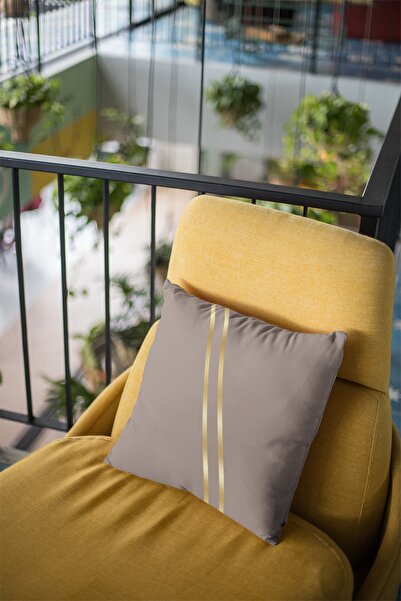 Viva Home Bej Dekoratif Premium Kumaş Çift Taraflı Kırlent Yastık Kılıfı Gizli Fermuar 43x43cm Krl1006