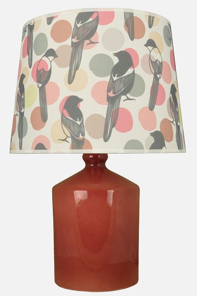 Qdec Ceramic Cube Vase Lampshade Brown Red - Bird