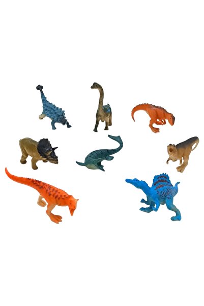 PopŞeker Oyuncak 8 Figürlü Mini Dinozorlar Oyuncak Seti