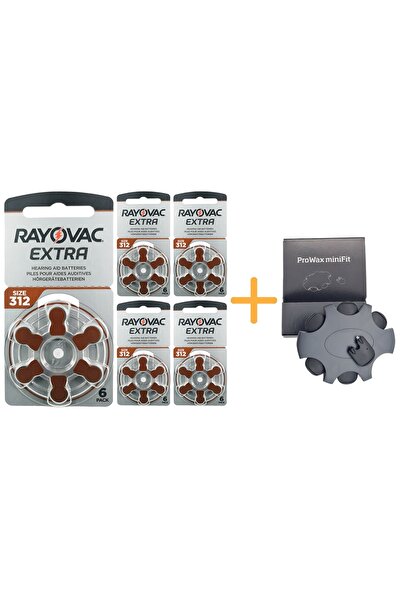 Rayovac Extra 312 No Pil (5 Paket X 6= 30 Adet) + Orijinal Prowax Minifit Filtre, Yesmed