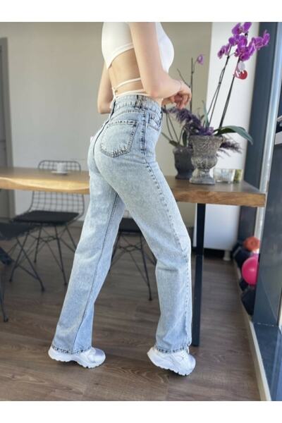 LİMABEL Eva Відкритий блакитний снігомийний сарафан Palazzo Wideleg Jean Power Likra Жіночий високий пояс