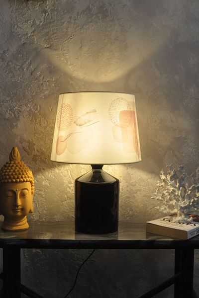 Qdec Ceramic Cube Vase Lampshade Black - Pastel