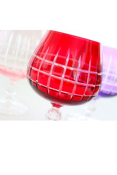 LEONARTE CASA Crystal 250 ml 6 Color Mix Coffee Water Glass Lime