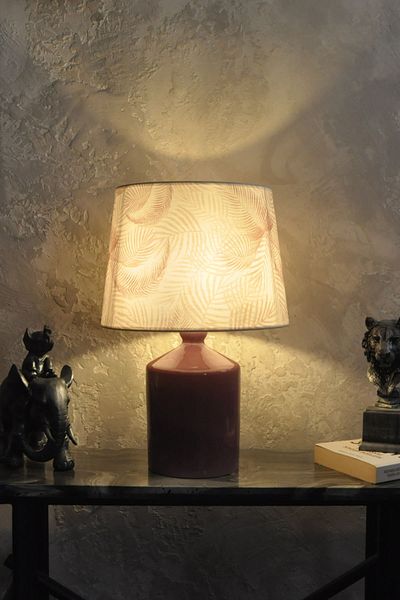Qdec Ceramic Cube Vase Lampshade Purple Tropical
