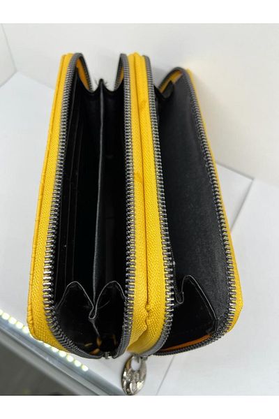 Elif Wallet 2 Zippers Yellow Color605355