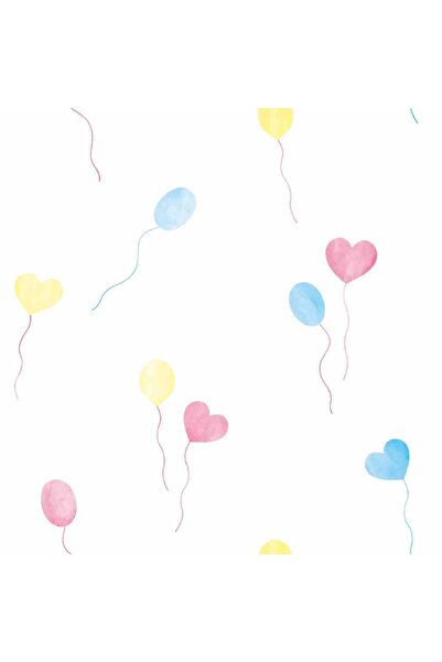 Milky Baby Zümrüt Kids 432-2 Renkli Balon Desenli Çocuk Duvar Kağıdı 5,33 M²