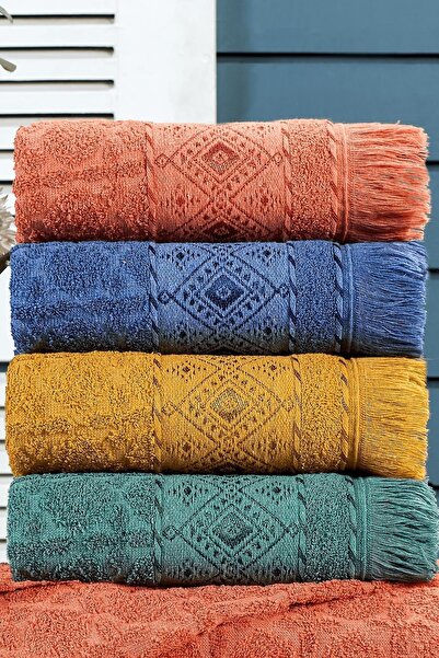 Kardelen 100% pamut, puha víz nedvszívó természetes 50/90 4 részes törölközőkészlet