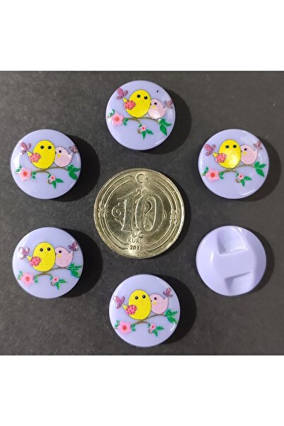 Genel Markalar Lazer Çizim Bebek Yelek Düğmesi-6 Adet