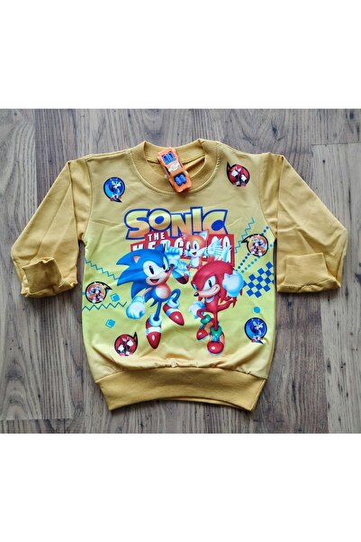 DBK Store Dbkstore Unisex Kids (3-8yas) Sonic Digital Printed 0 Collar Yellow...