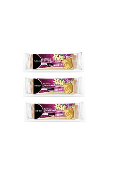 FLODEX Vanilla Scented - Medium Size Drawstring Garbage Bag 3 Pack 55x60 Cm