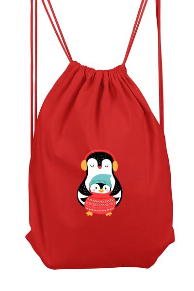 Zeron Tasarım Rucsac sport pentru mama si pui pinguin Bll773