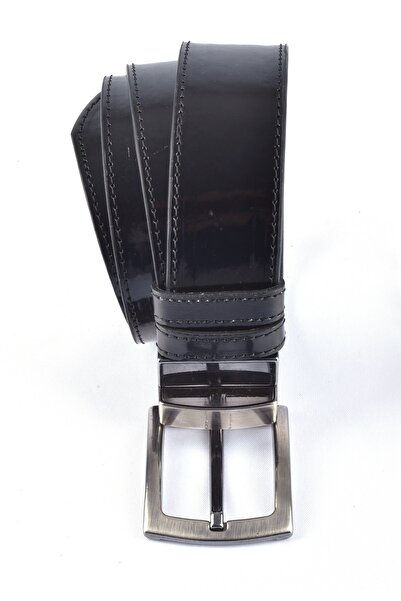 Çelik 3030 حزام جلد S مزدوج الجوانب/أسود/120