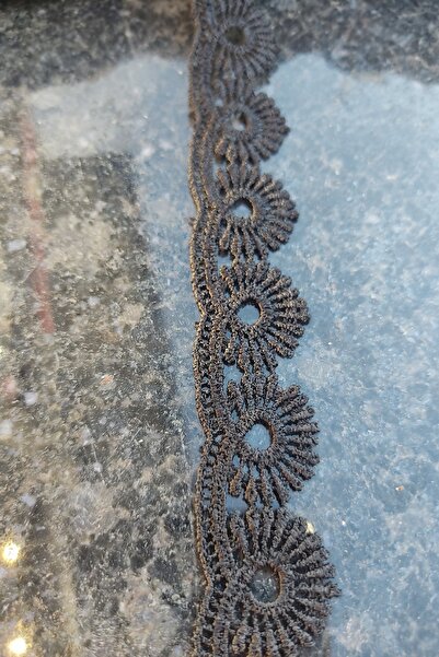 DUAYEN Güpür Dantel Siyah Salyangoz Desen 2 Metre